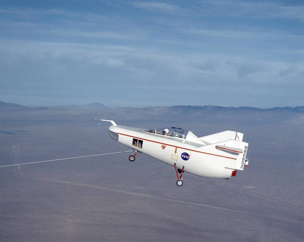 The M2-F1 lifting body made its first tow flight behind the C-47. It would make a total of 78 tow flights (distinct from car tow