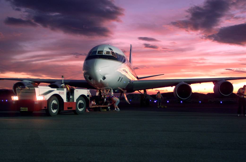 NASA's DC-8 Flying Laboratory After Supporting the AirSAR 2004