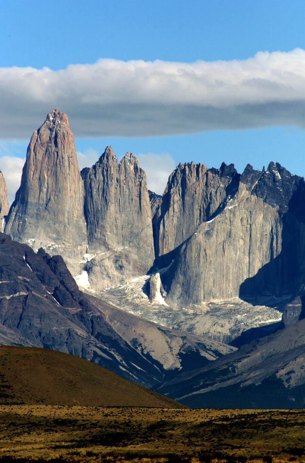 The Cuernos del Paine Mountains, Torres del Paine National Park in Chile