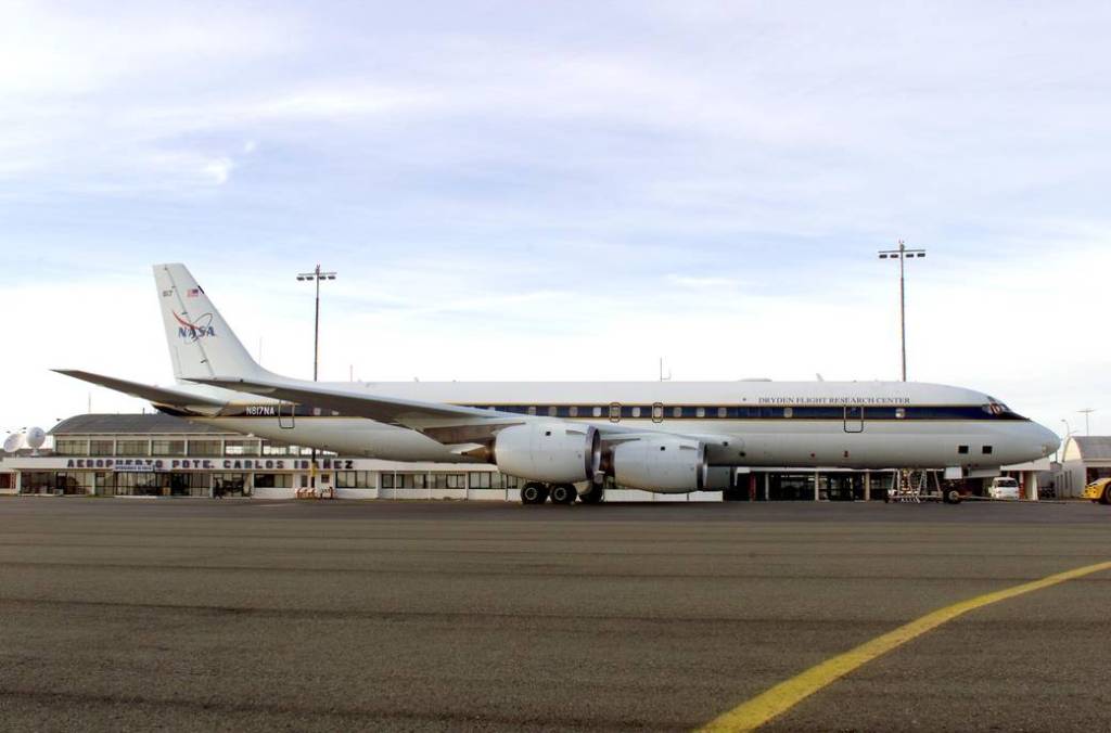 NASA’s DC-8 Aircraft at Airport in Punta Arenas, Chile