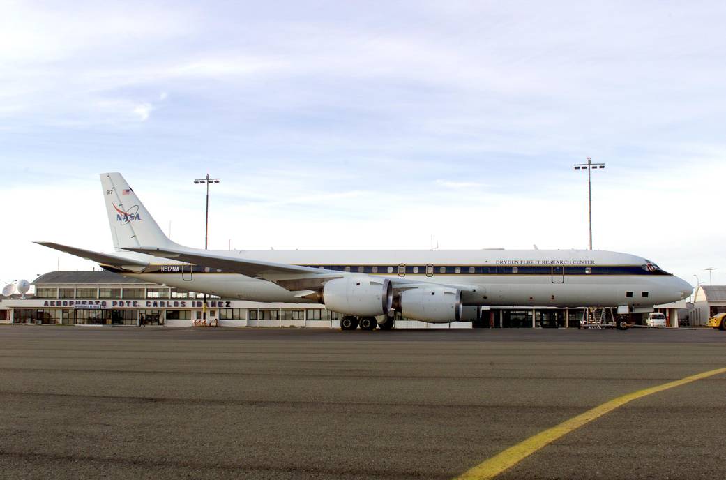 NASA's DC-8 Aircraft at Airport in Punta Arenas, Chile