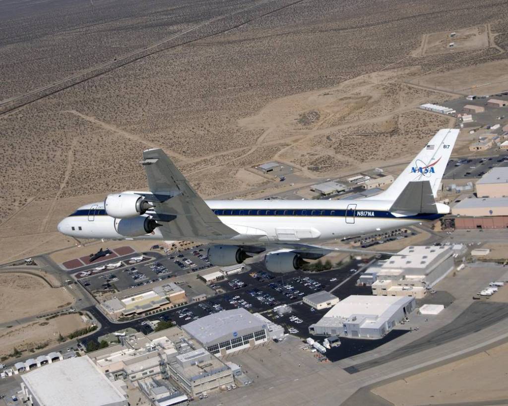 NASA’s DC-8 Airborne Science Laboratory Soars over the Dryden Flight Research Center