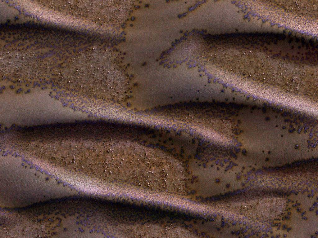 Frosted Dunes on Mars