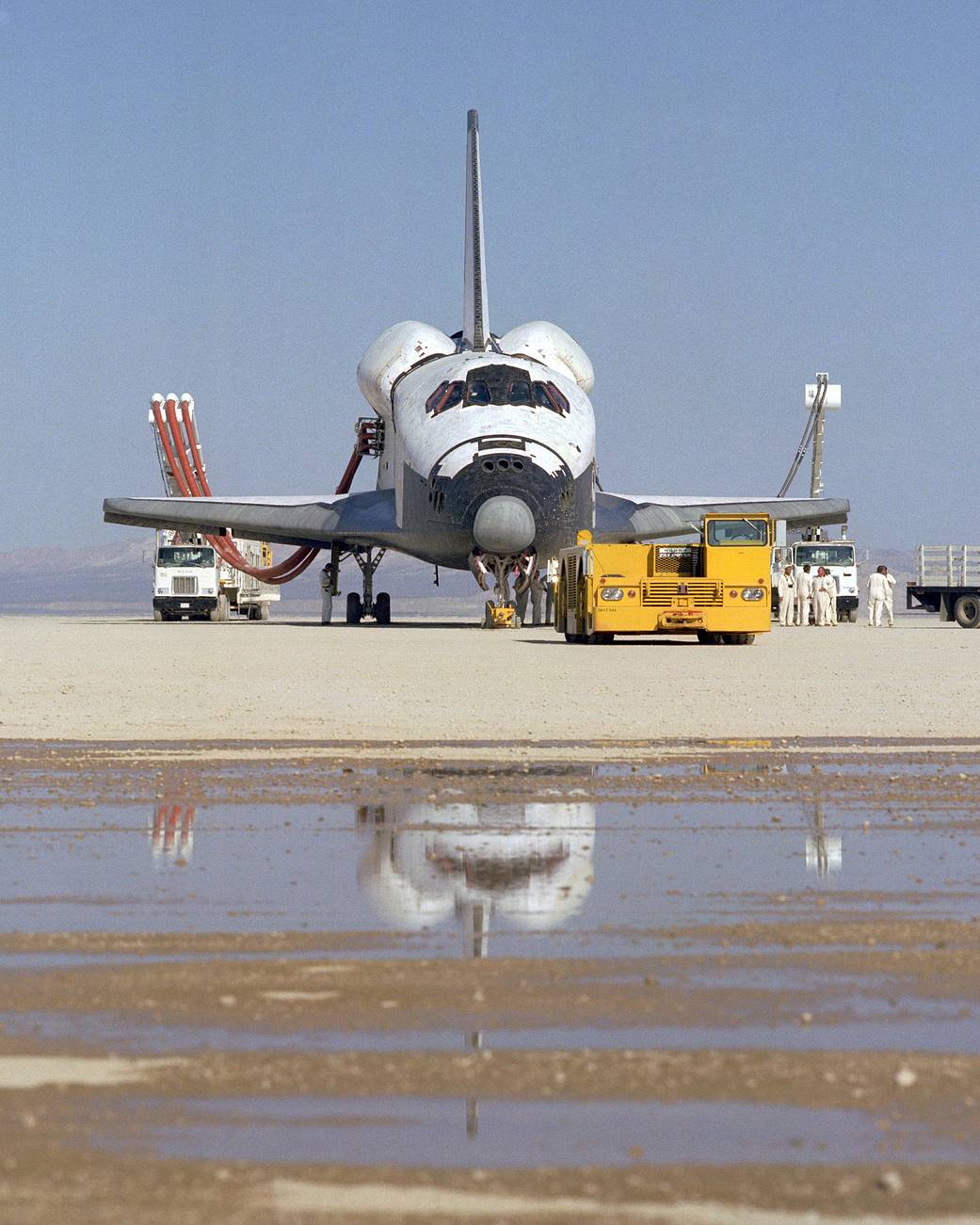 STS-1 Space Shuttle Columbia on Rogers Dry Lakebed at Edwards AFB
