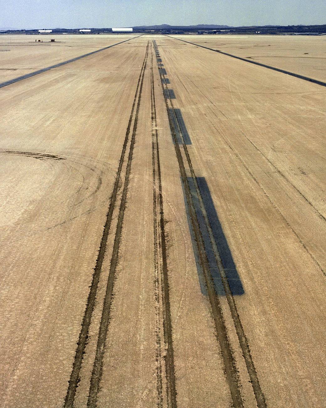 STS-1 Tracks in Rogers Dry Lake at Edwards AFB Where Shuttle Columbia Touched Down