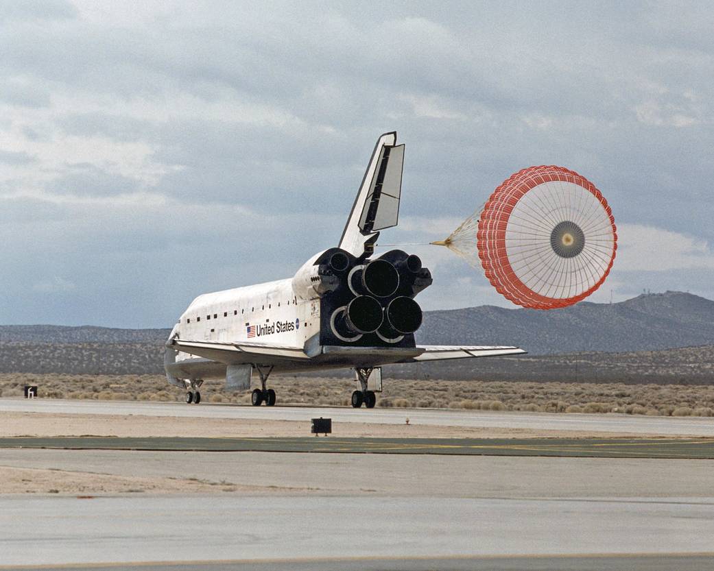 Shuttle Atlantis Landing at Edwards Air Force Base in California
