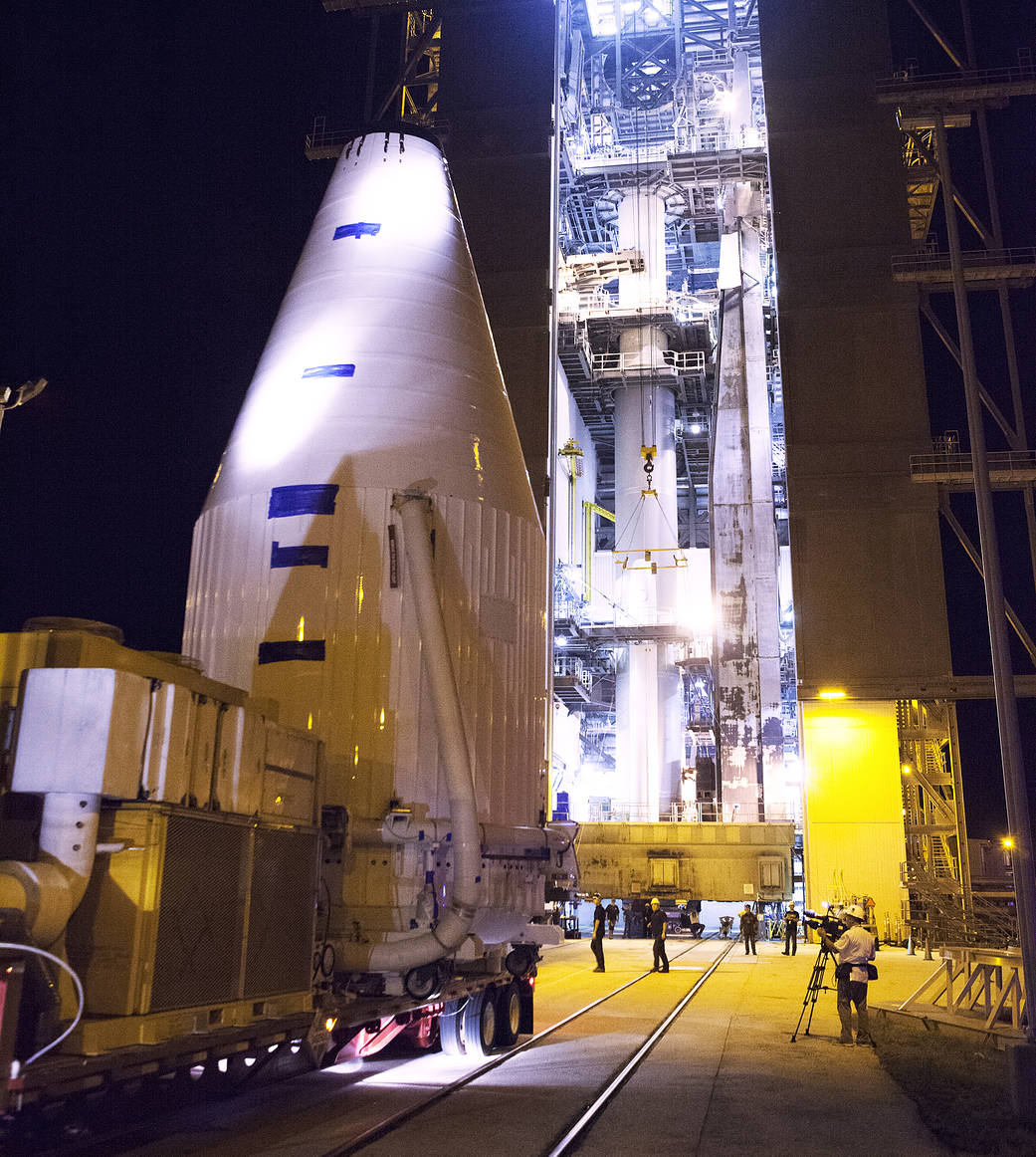 Encapsulated OSIRIS-REx Arrives at Launch Pad