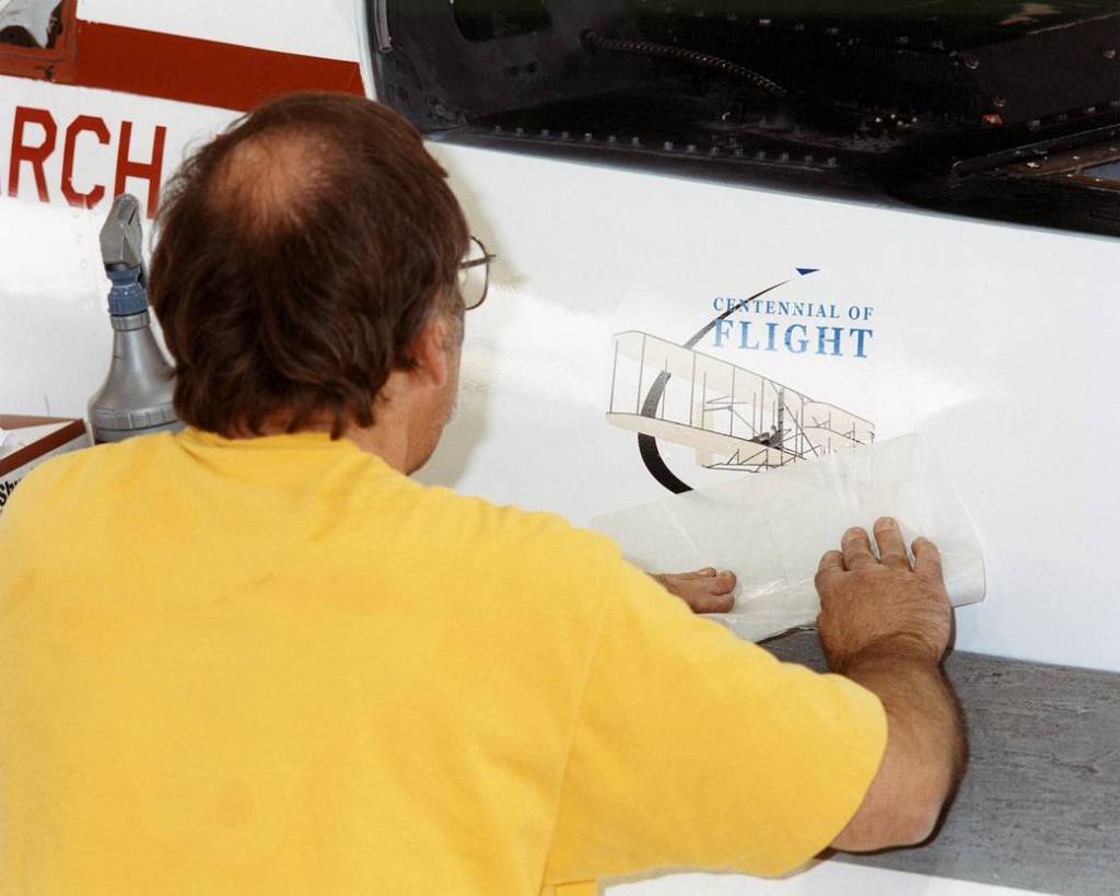 U.S. Centennial of Flight Commission Logo Placed on F/A-18 AAW