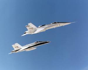 850 Accompanies F/A-18 Active Aeroelastic Wing (AAW)