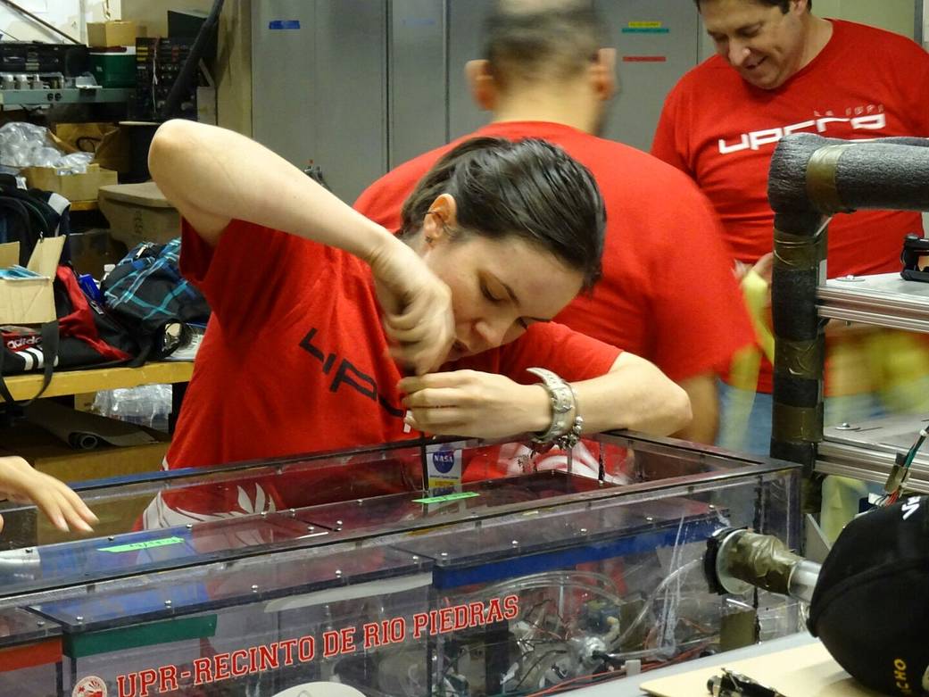 Camila Morales-Navas working on Electrochemical Ammonia Removal system
