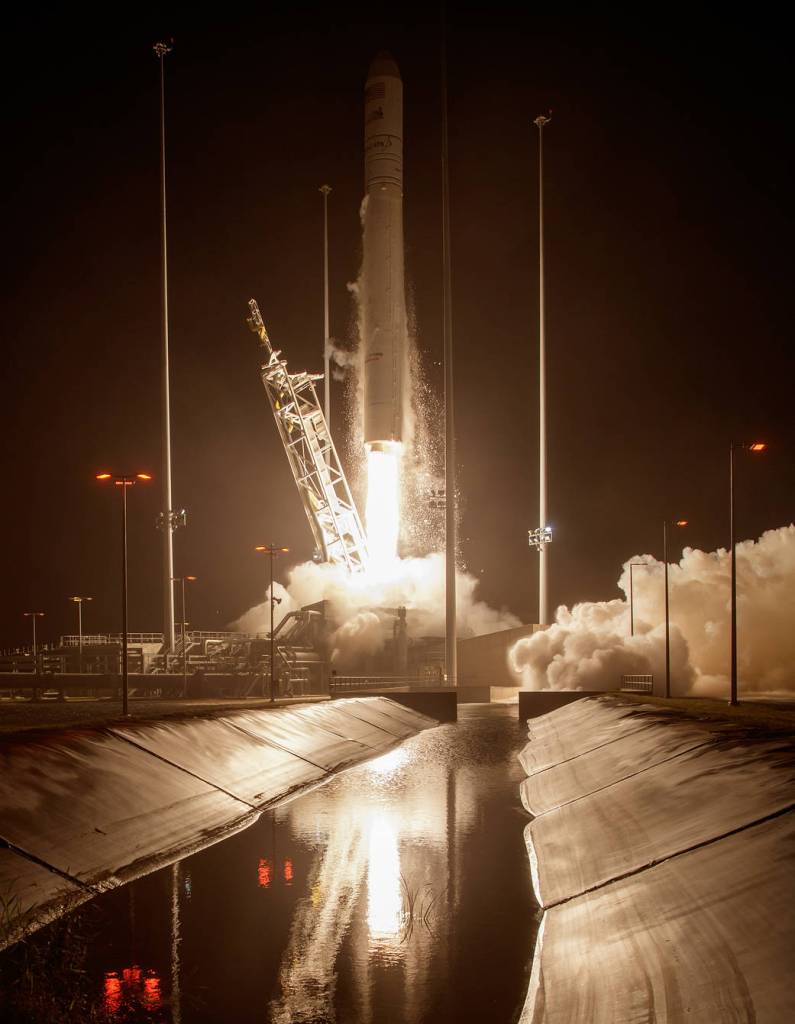 Orbital ATK Antares Rocket Launch From NASA Wallops Flight Facility