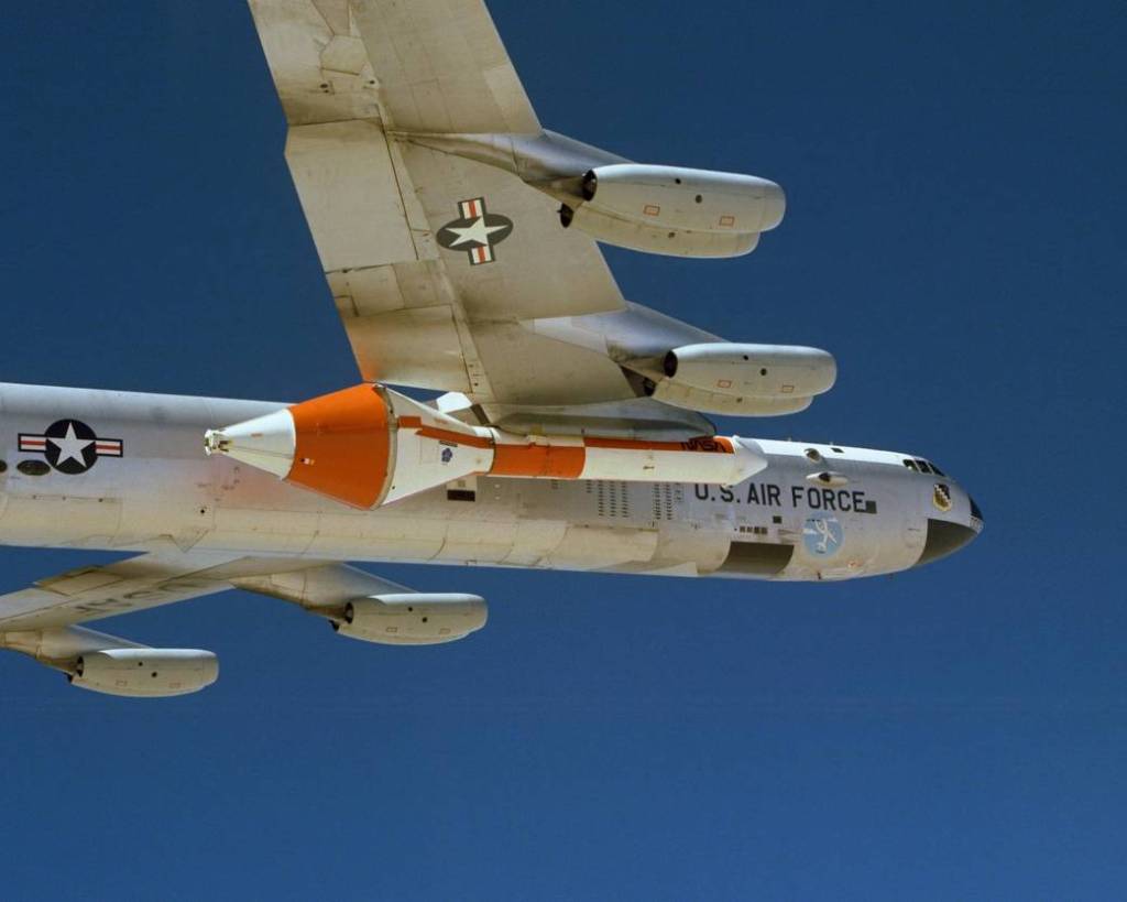 Captive Carry SRB Test Vehicle on B-52 Stratofortress