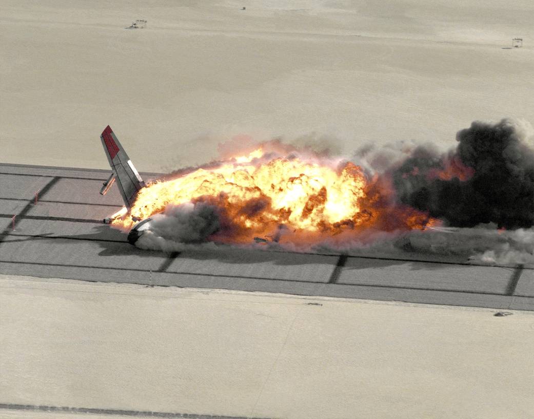 Remotely Flown Boeing 720 Erupts After Impact