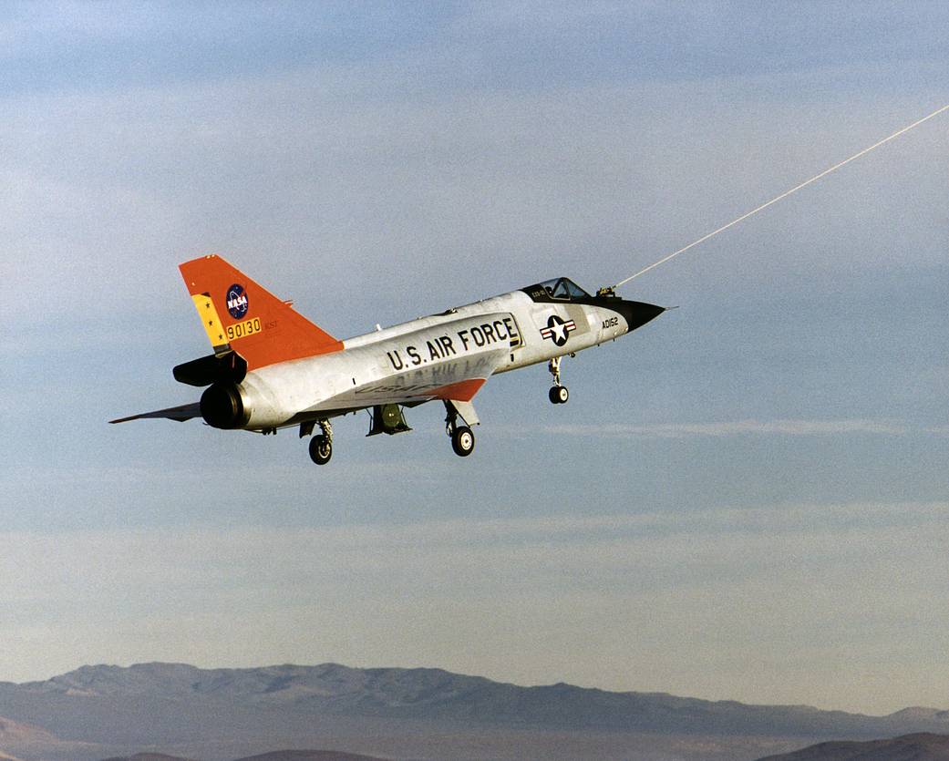 Eclipse aircraft in flight.