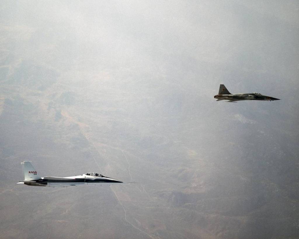 F-15B Supporting the Shaped Sonic Boom Demonstration