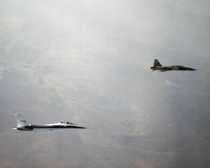 F-15B Supporting the Shaped Sonic Boom Demonstration