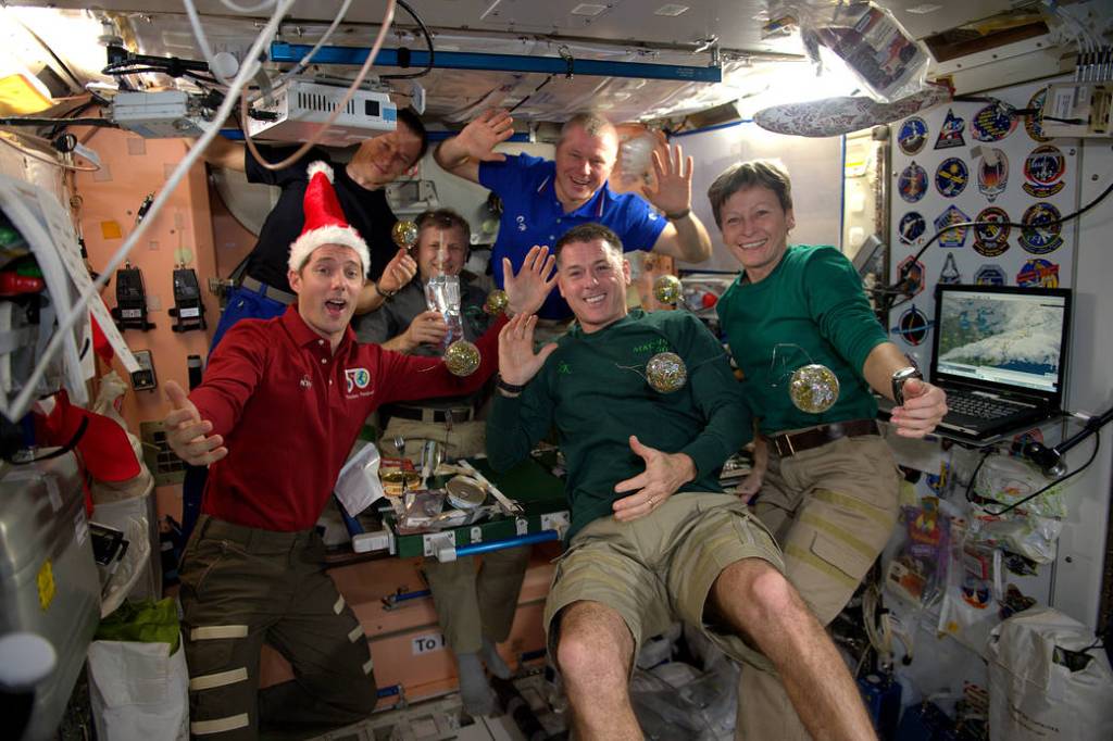 Space Station Crew Celebrates the Holidays