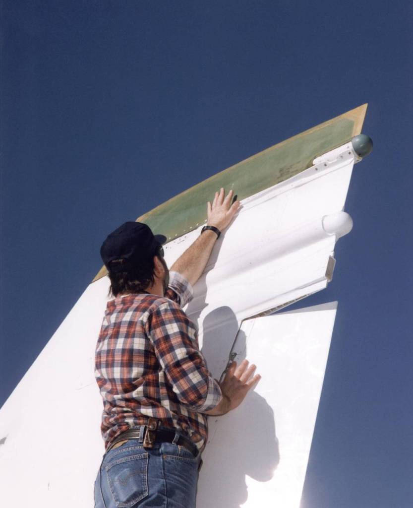 Technician Checks out Smart Skin Antenna on SRA