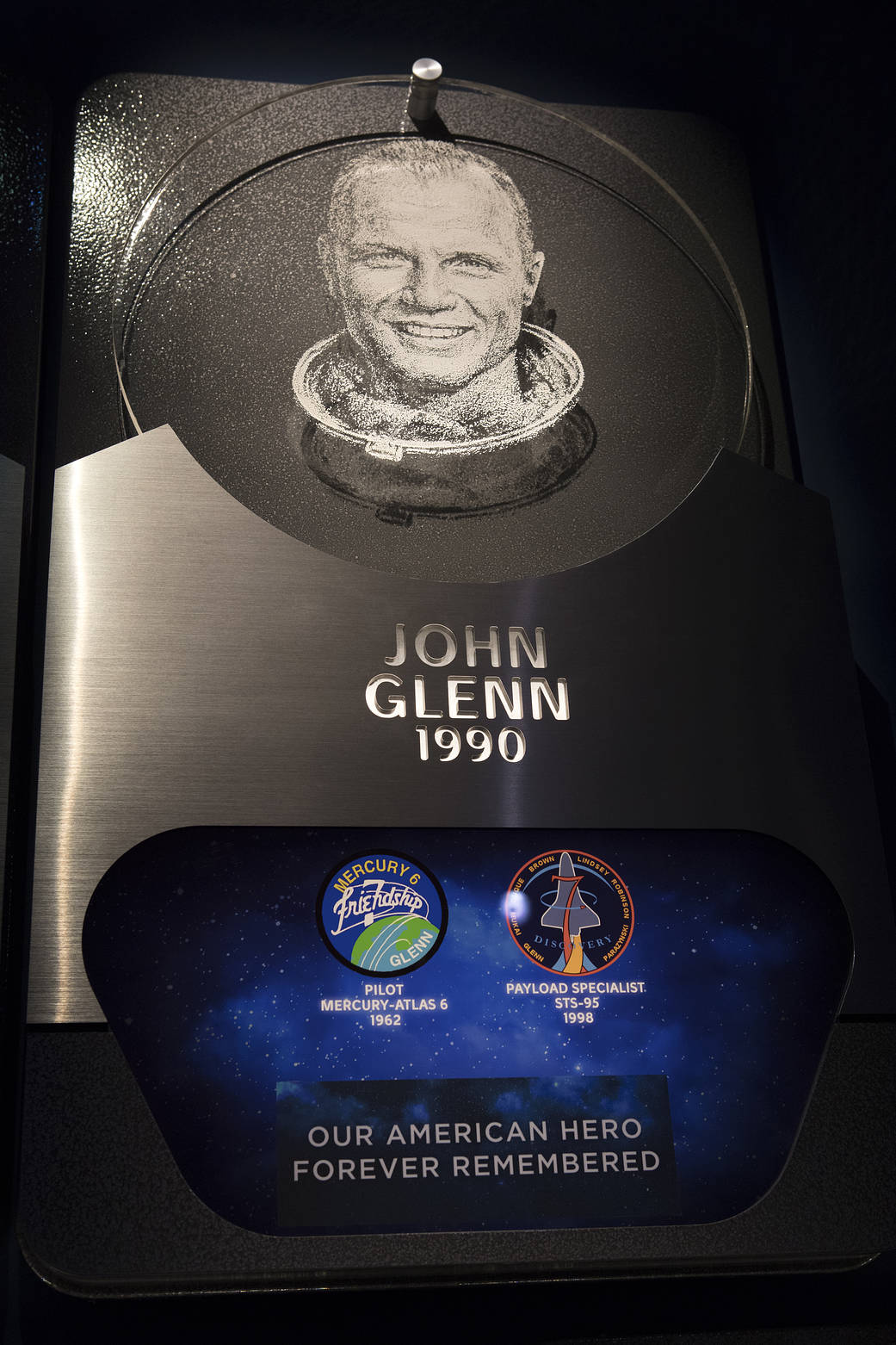 John Glenn plaque