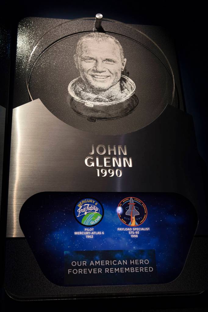 John Glenn Honored at the Heroes and Legends Exhibit Hall