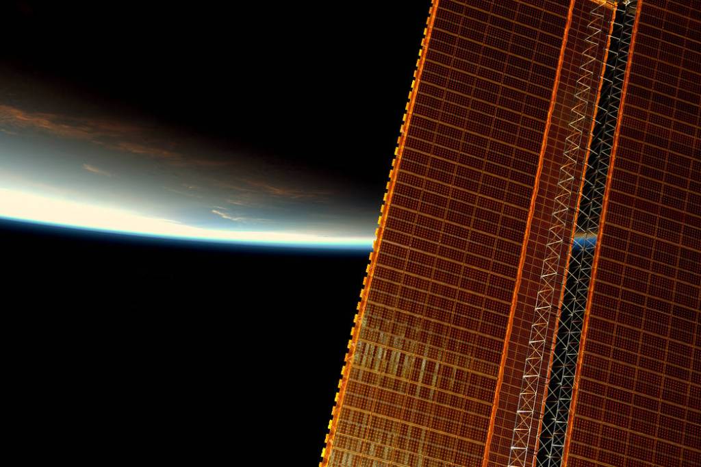Sunrise With Solar Array