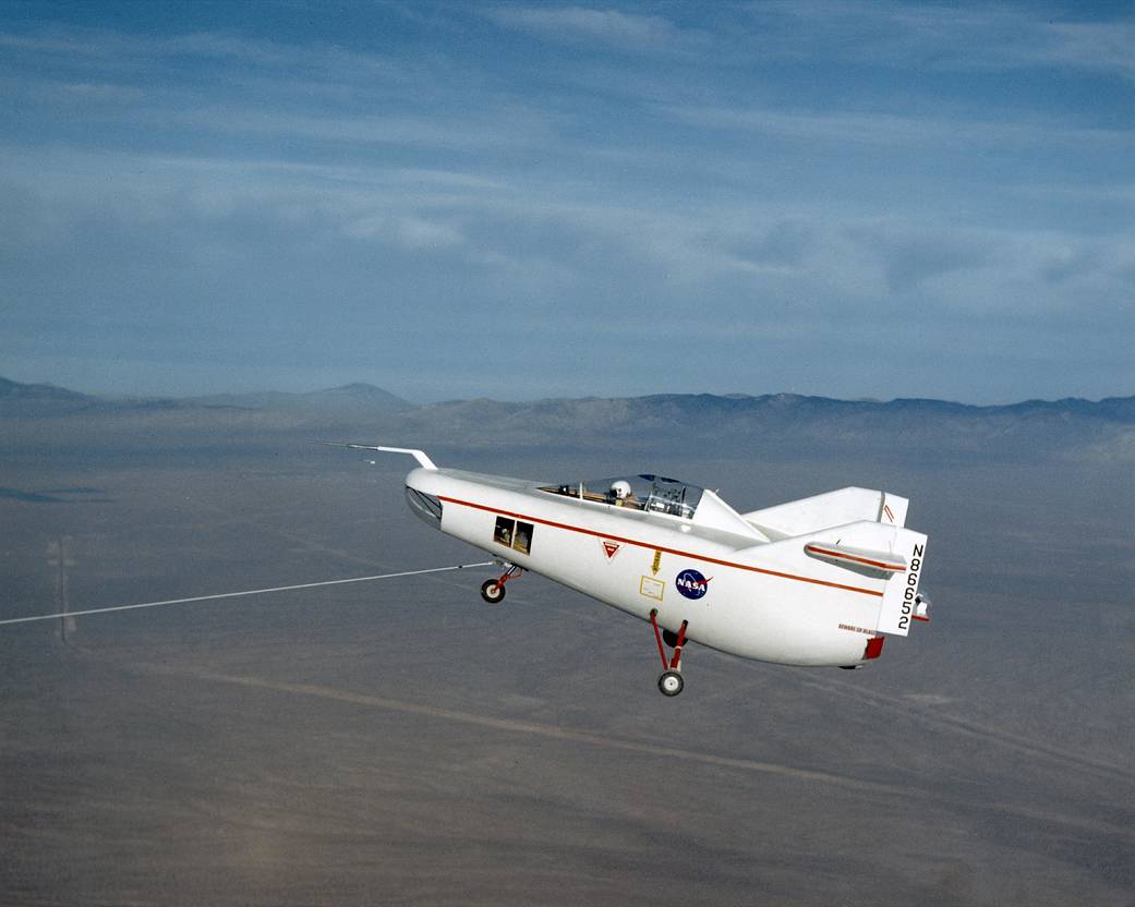 First Air-Tow of the M2-F1 Lifting Body