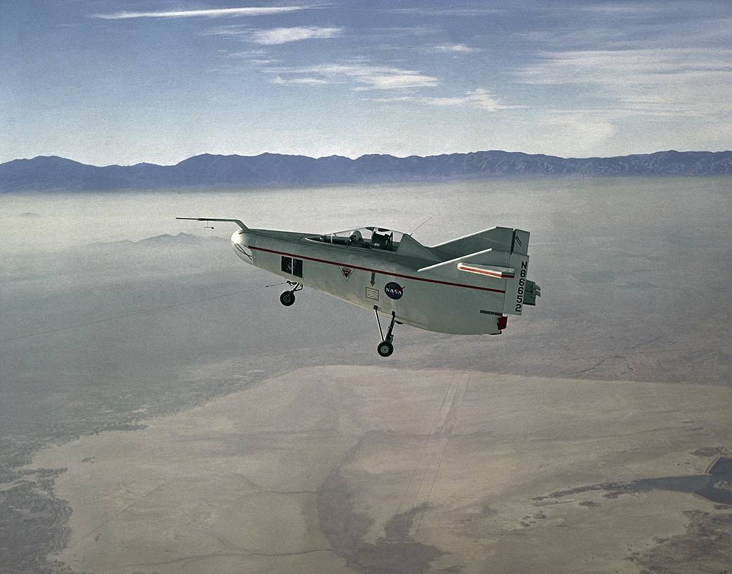 High Above Rogers Dry Lake, Under Tow: M2-F1 Lifting Body