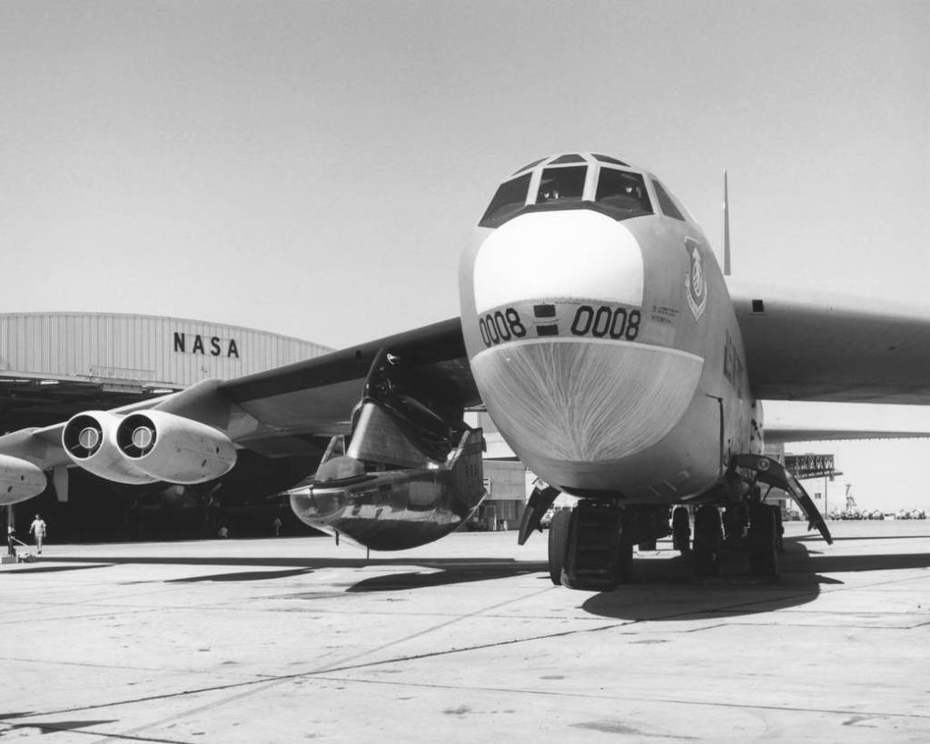 M2-F2 Mounted on Wing Pylon of B-52