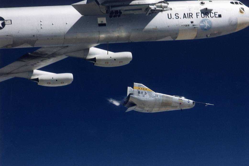 NASA's B-52 Air-Drops the M2-F3 Lifting Body