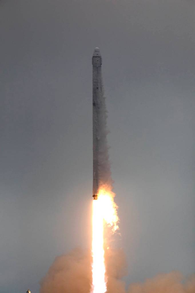 Liftoff of SpaceX Falcon 9 and Dragon From Launch Complex 39A
