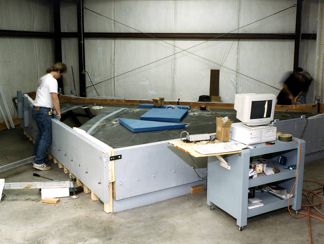 Test Rig Adjusted for Pegasus Loads Test