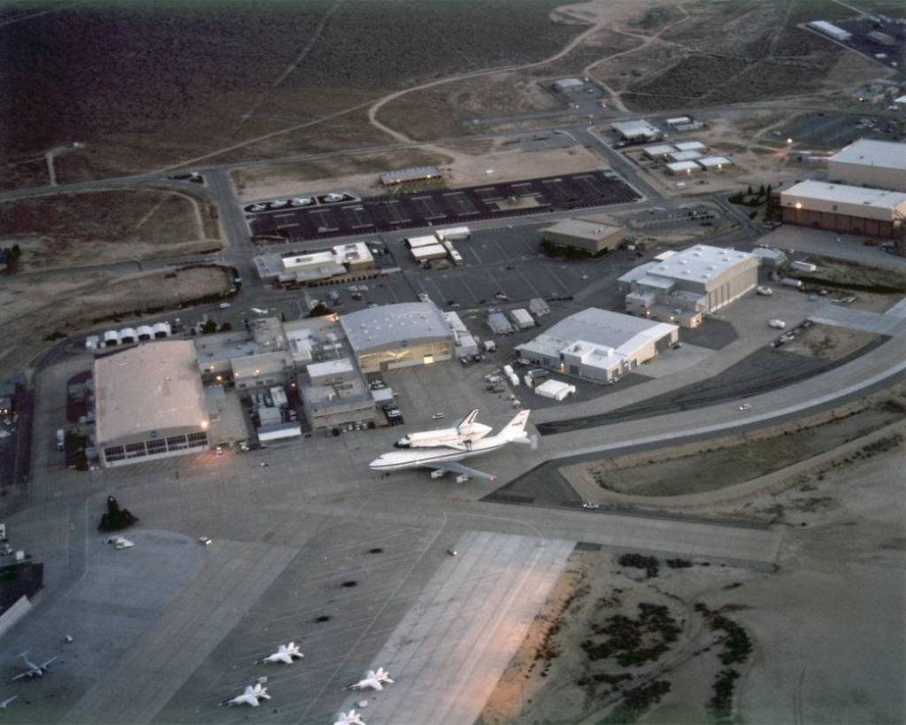 Space Shuttle Endeavour and 747 Shuttle Carrier Aircraft taxiing on Ramp