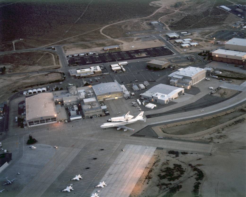Space Shuttle Endeavour and 747 Shuttle Carrier Aircraft taxiing on Ramp