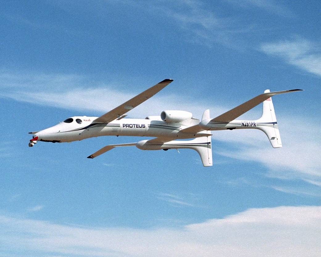 Proteus Performs Low-Level Fly By