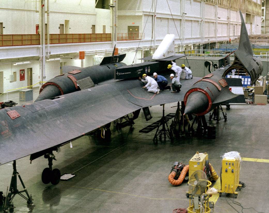 Technicians Perform Fit-Check of LASRE at Skunkworks