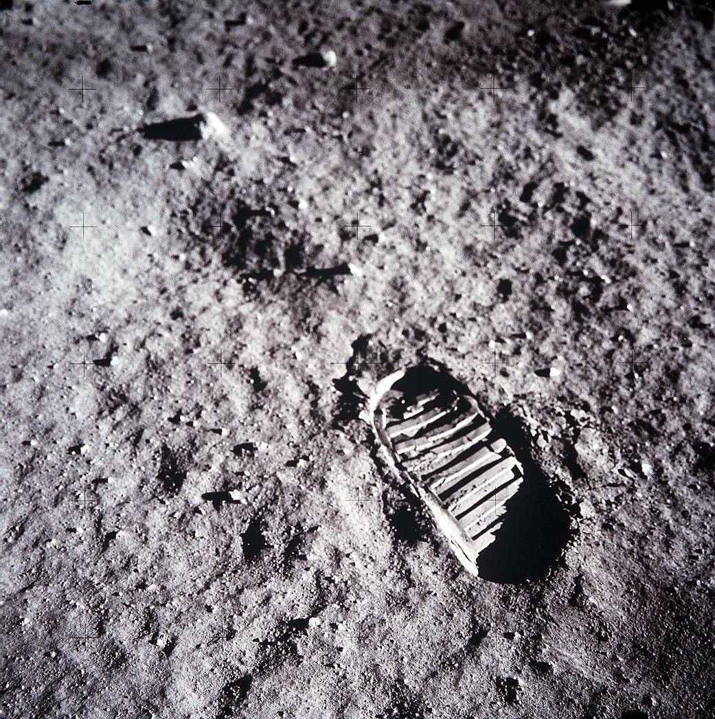 Bootprint on the Lunar Surface