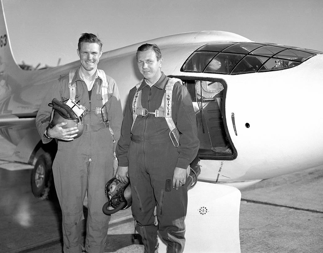 NACA Pilots Champine and Hoover with X-1