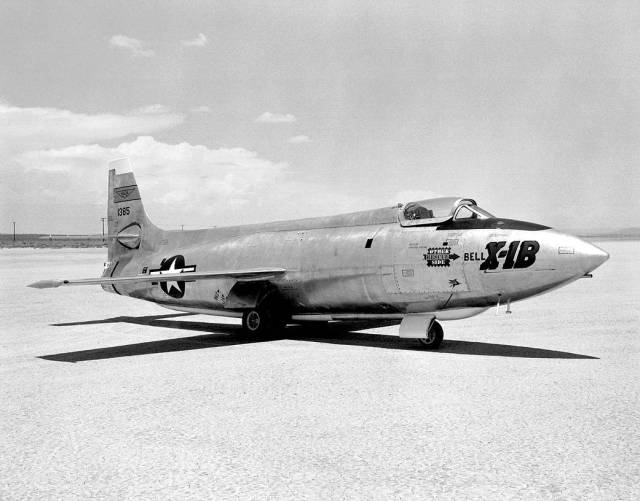 X-1B on lakebed.