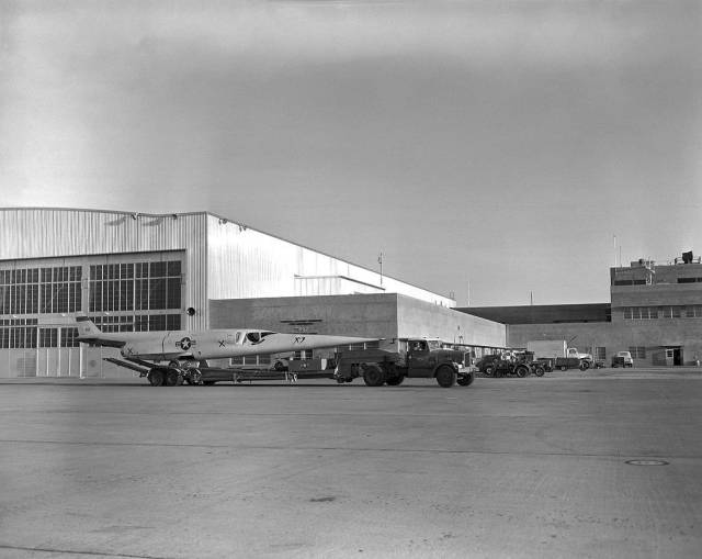 X-3 Towed Behind NACA Hangar
