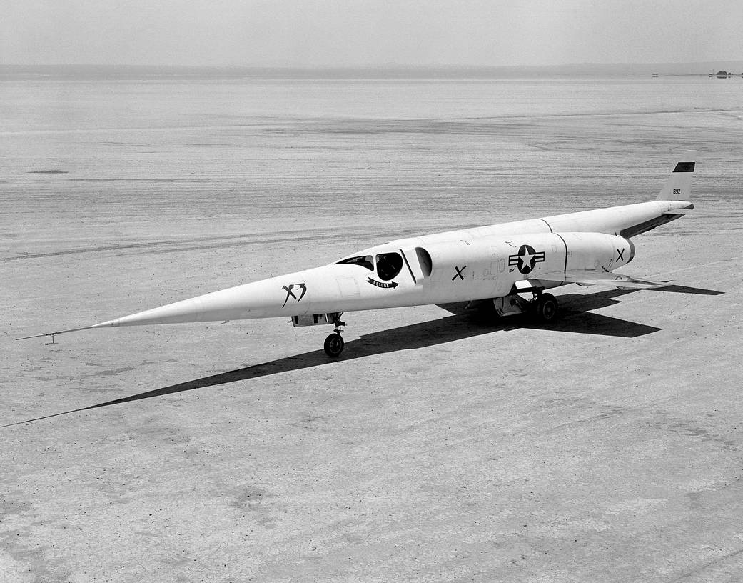 X-3 Stiletto on the Lakebed at EAFB