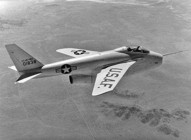 X-5 in flight