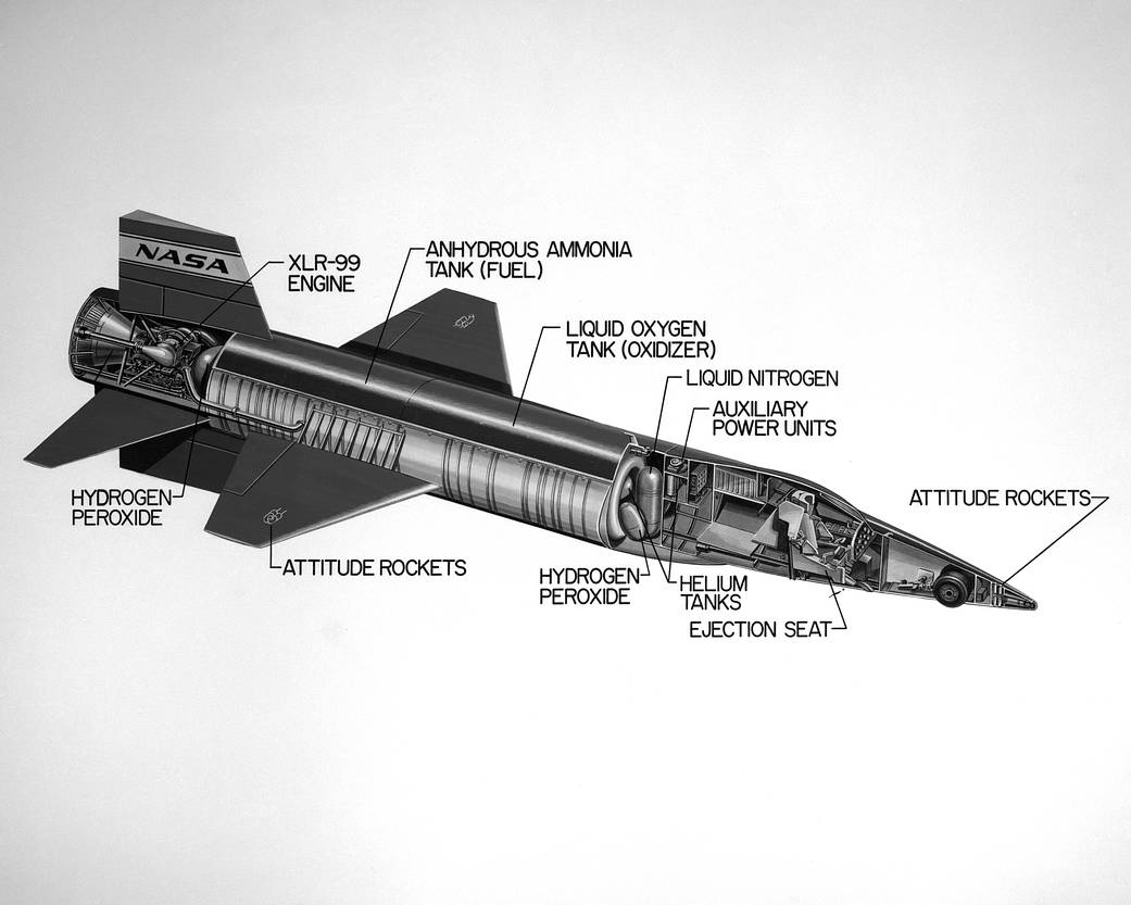 X-15 Cutaway Drawing