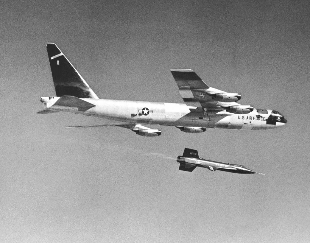 X-15 Released from Under the B-52 Wing