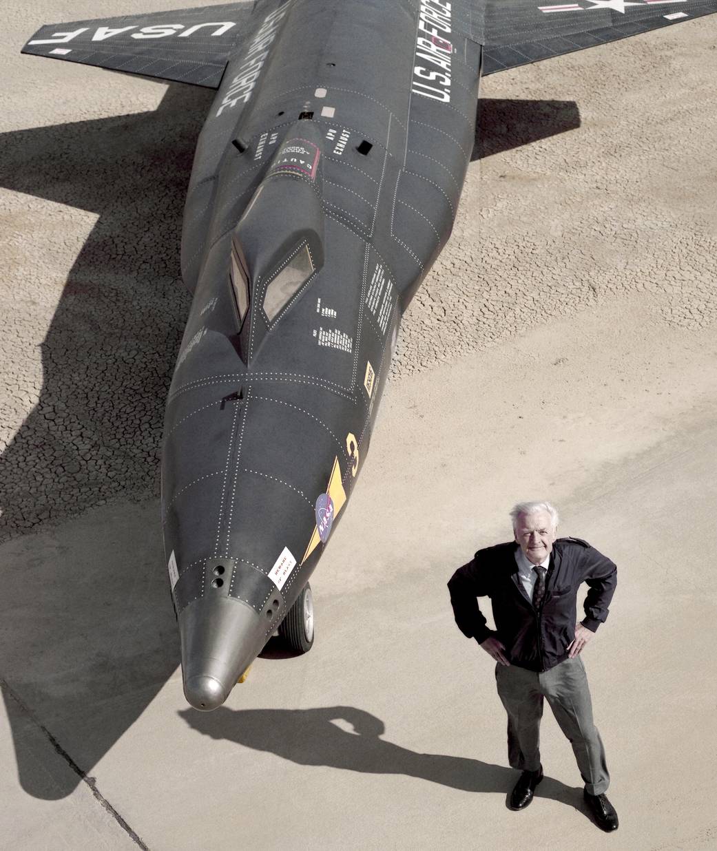 X-15 Pilot Milt Thompson and X-15 #3 Replica