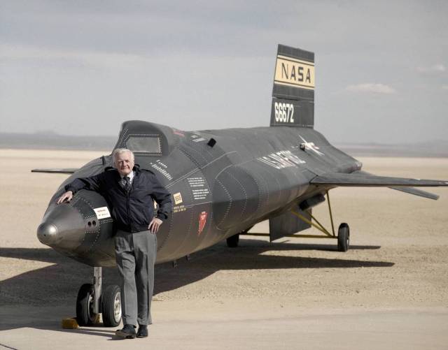 X-15 Pilot Milt Thompson and X-15 #3 Replica