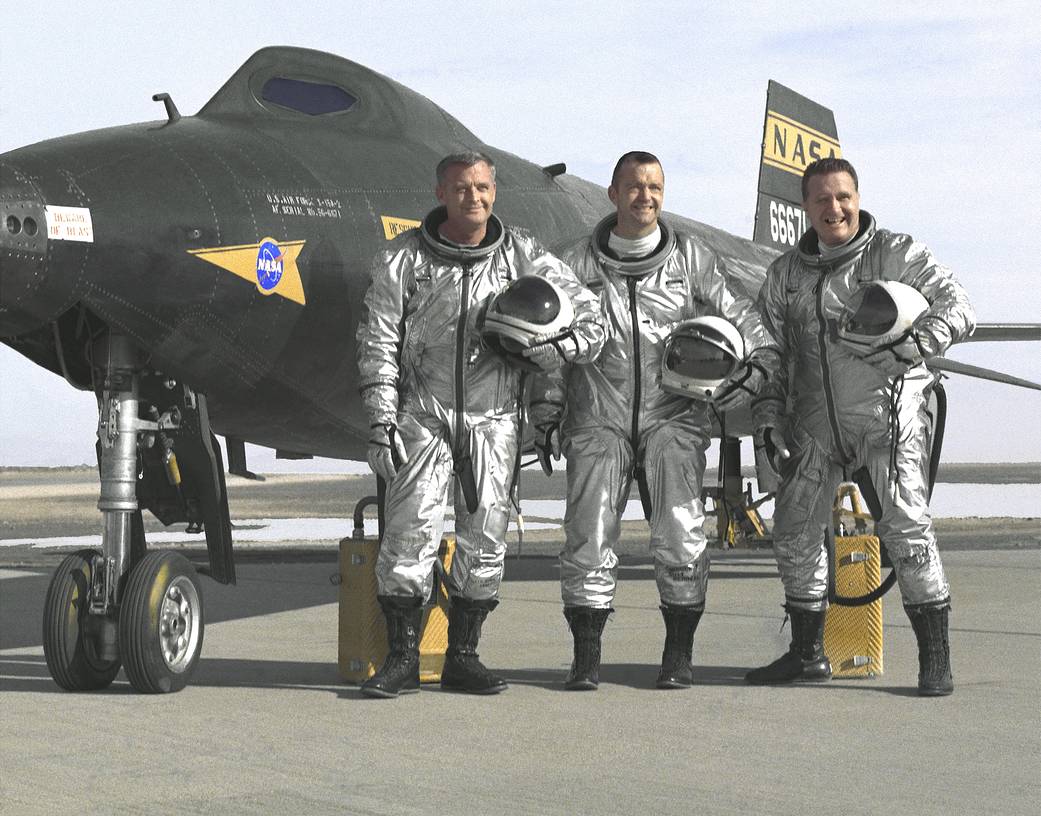 Thompson, Dana, and McKay with X-15 #2