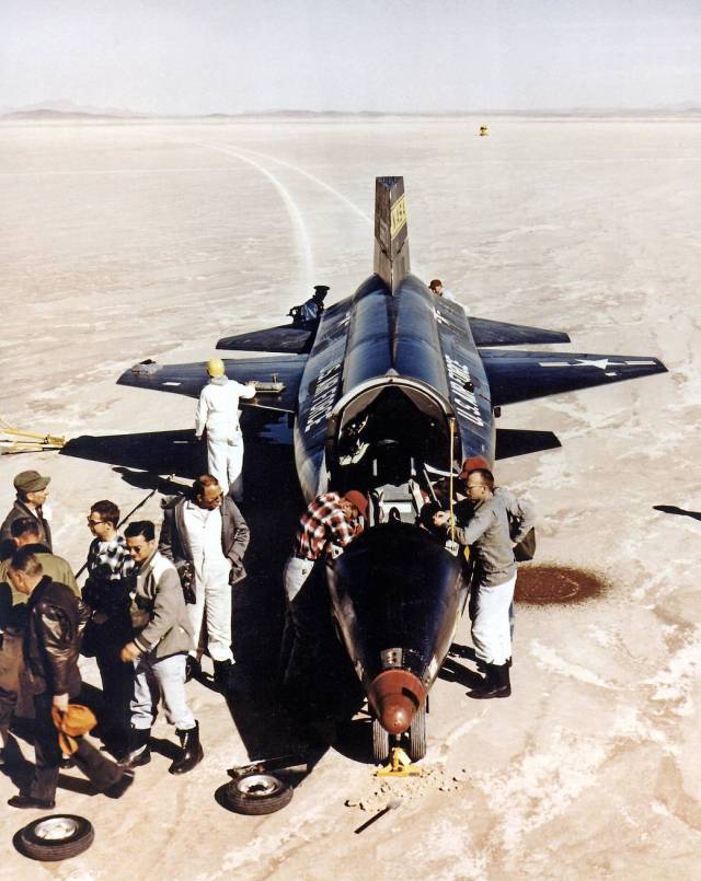 X-15 Secured by Ground Crew After Landing