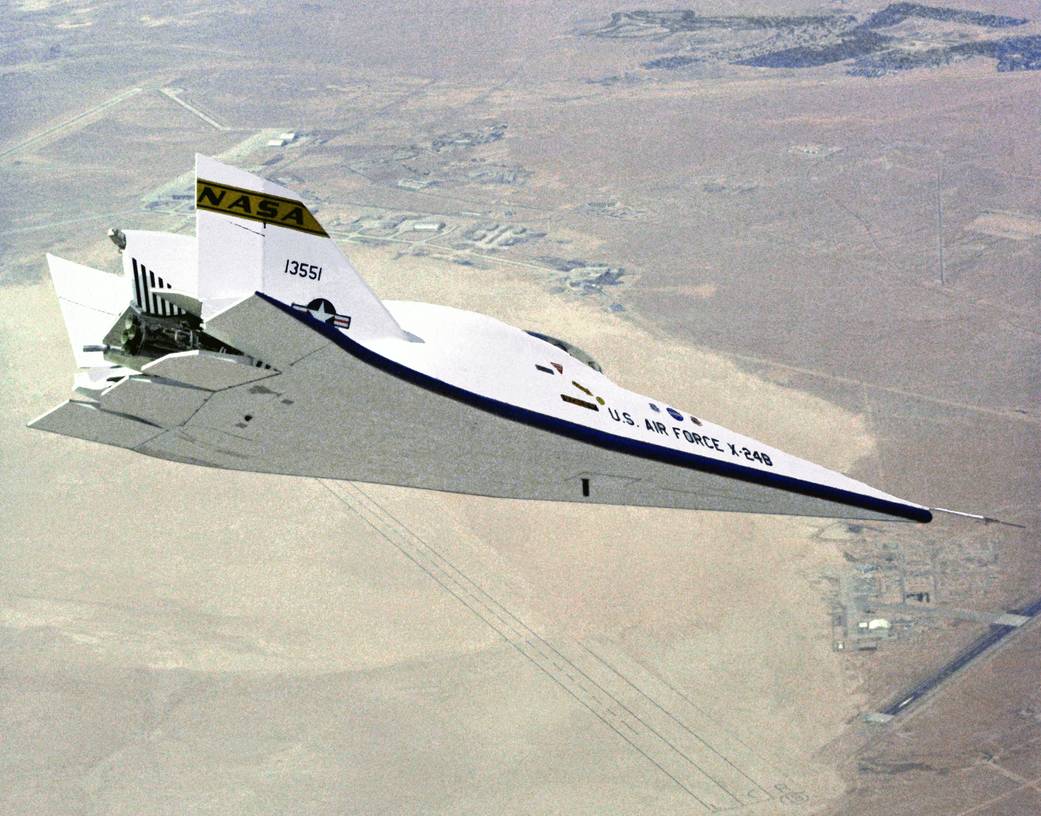 X-24B banking over Edwards.