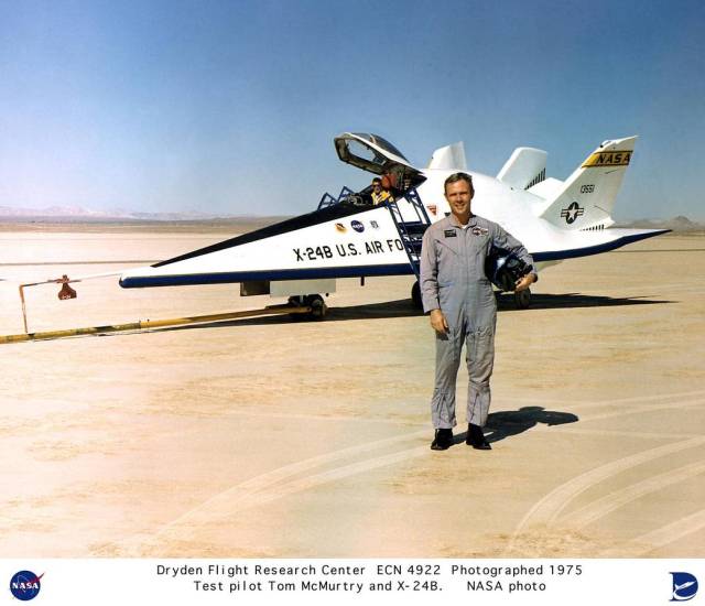 Research Pilot Tom McMurtry with X-24B Lifting Body