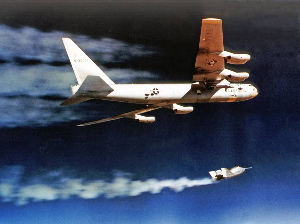 X-24A Drop Launched from B-52 Mothership